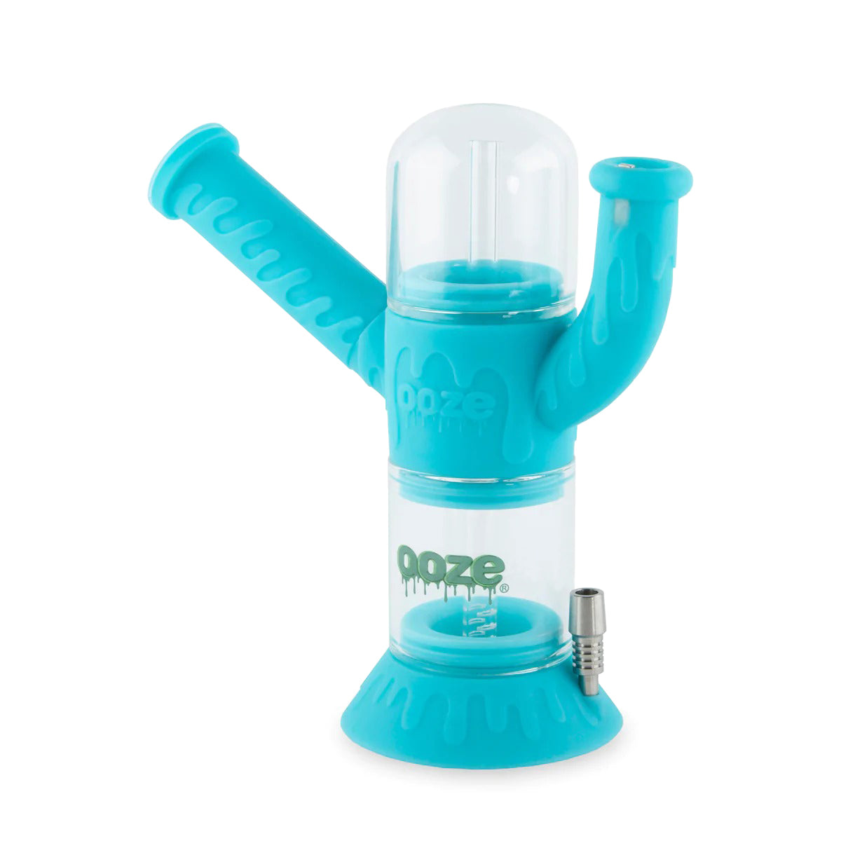 Ooze® | 4-in-1 Cranium Hybrid Silicone Nectar Collector & Water Pipe | Various Colors