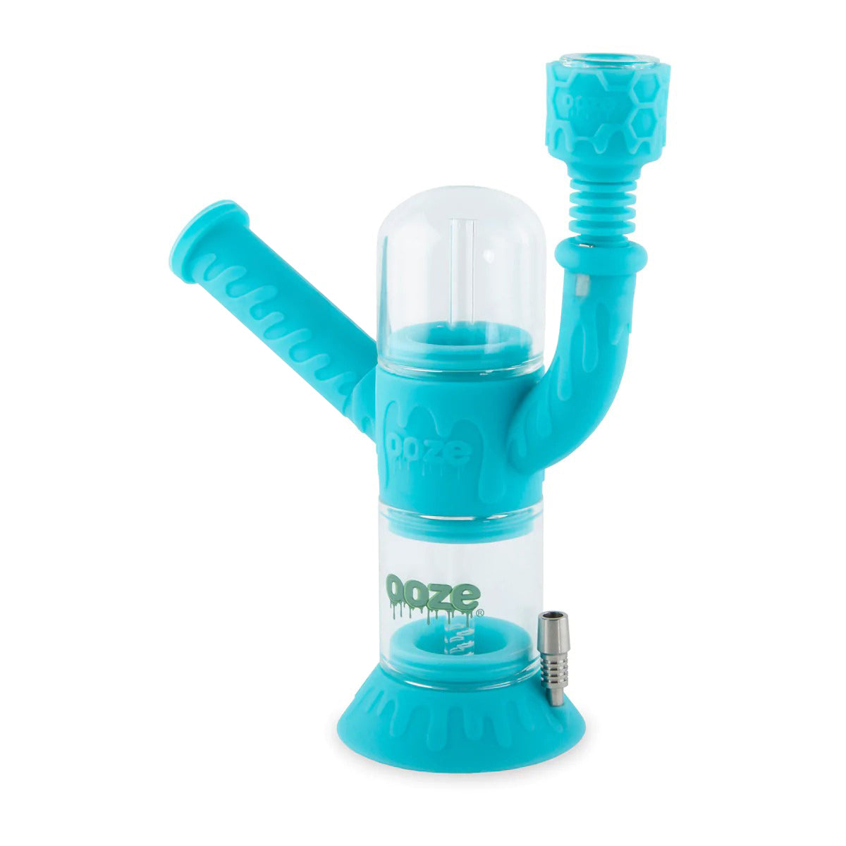 Ooze® | 4-in-1 Cranium Hybrid Silicone Nectar Collector & Water Pipe | Various Colors