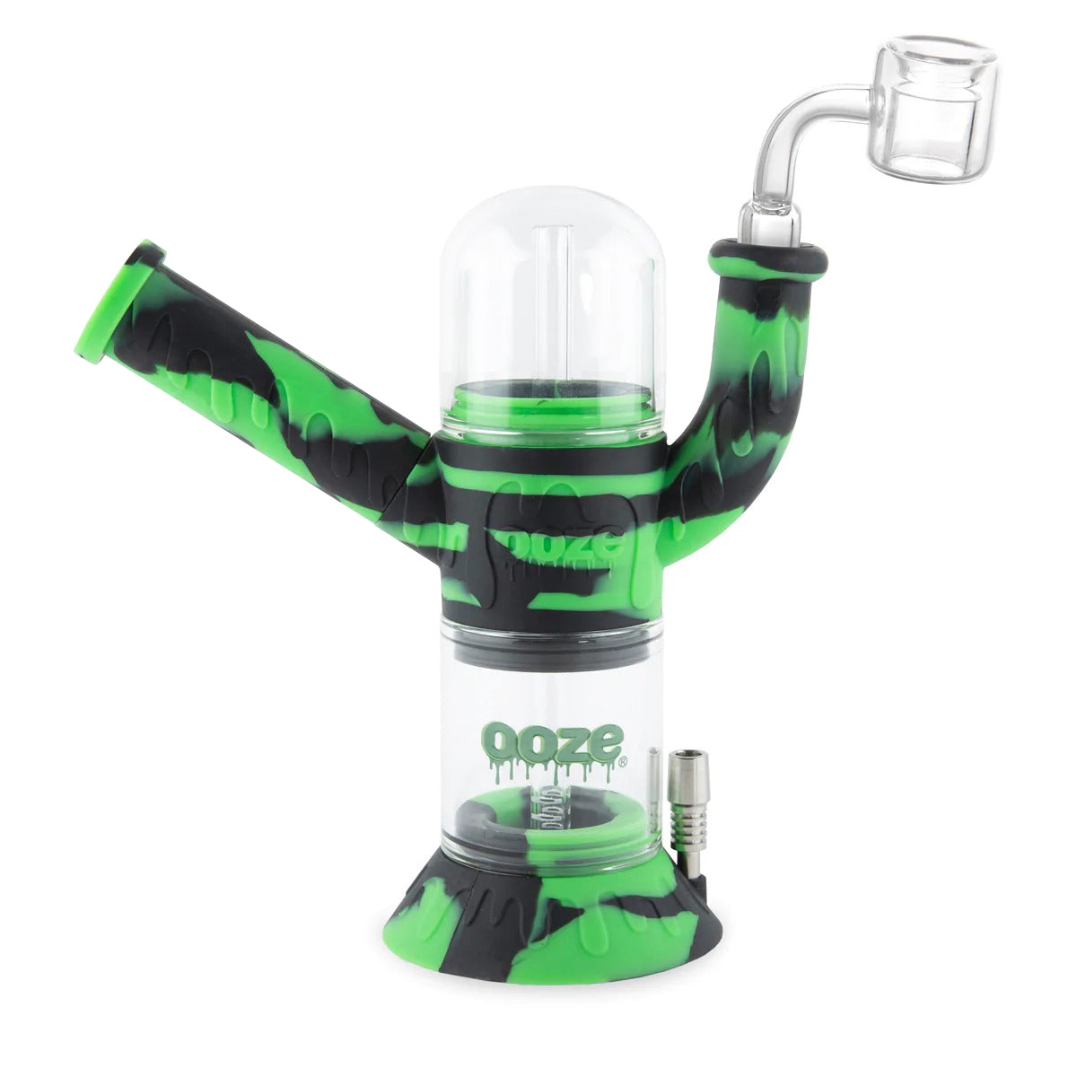 Ooze® | 4-in-1 Cranium Hybrid Silicone Nectar Collector & Water Pipe | Various Colors