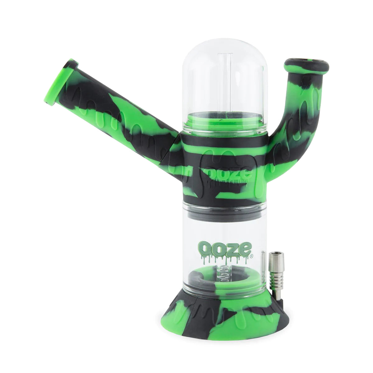 Ooze® | 4-in-1 Cranium Hybrid Silicone Nectar Collector & Water Pipe | Various Colors