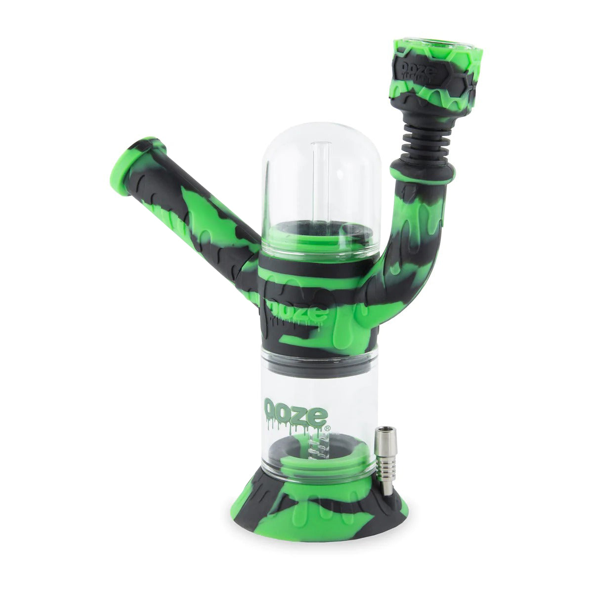 Ooze® | 4-in-1 Cranium Hybrid Silicone Nectar Collector & Water Pipe | Various Colors