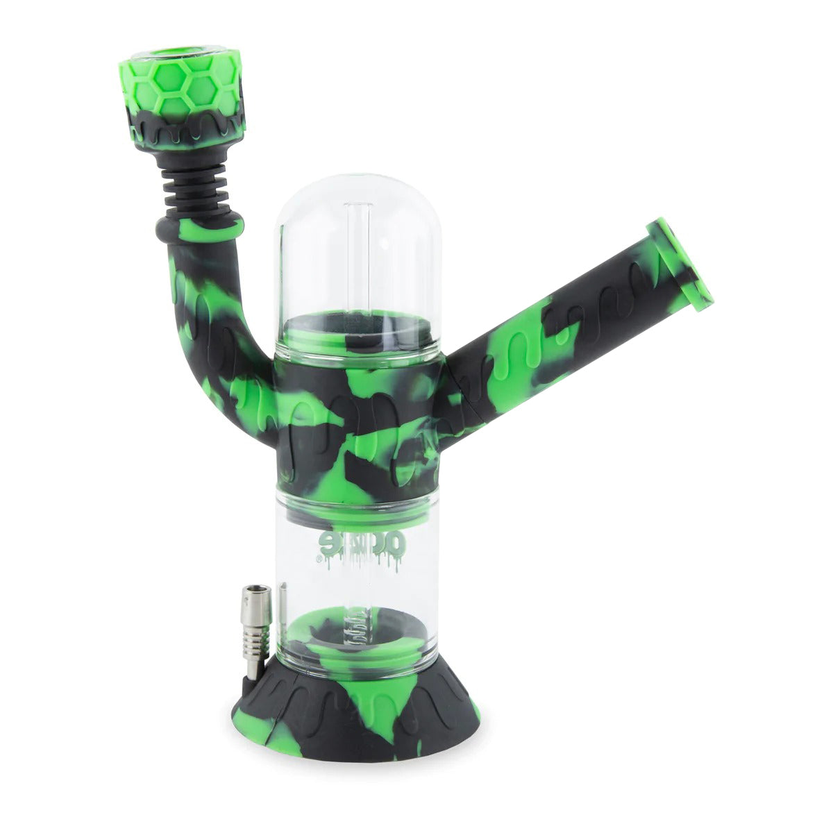 Ooze® | 4-in-1 Cranium Hybrid Silicone Nectar Collector & Water Pipe | Various Colors