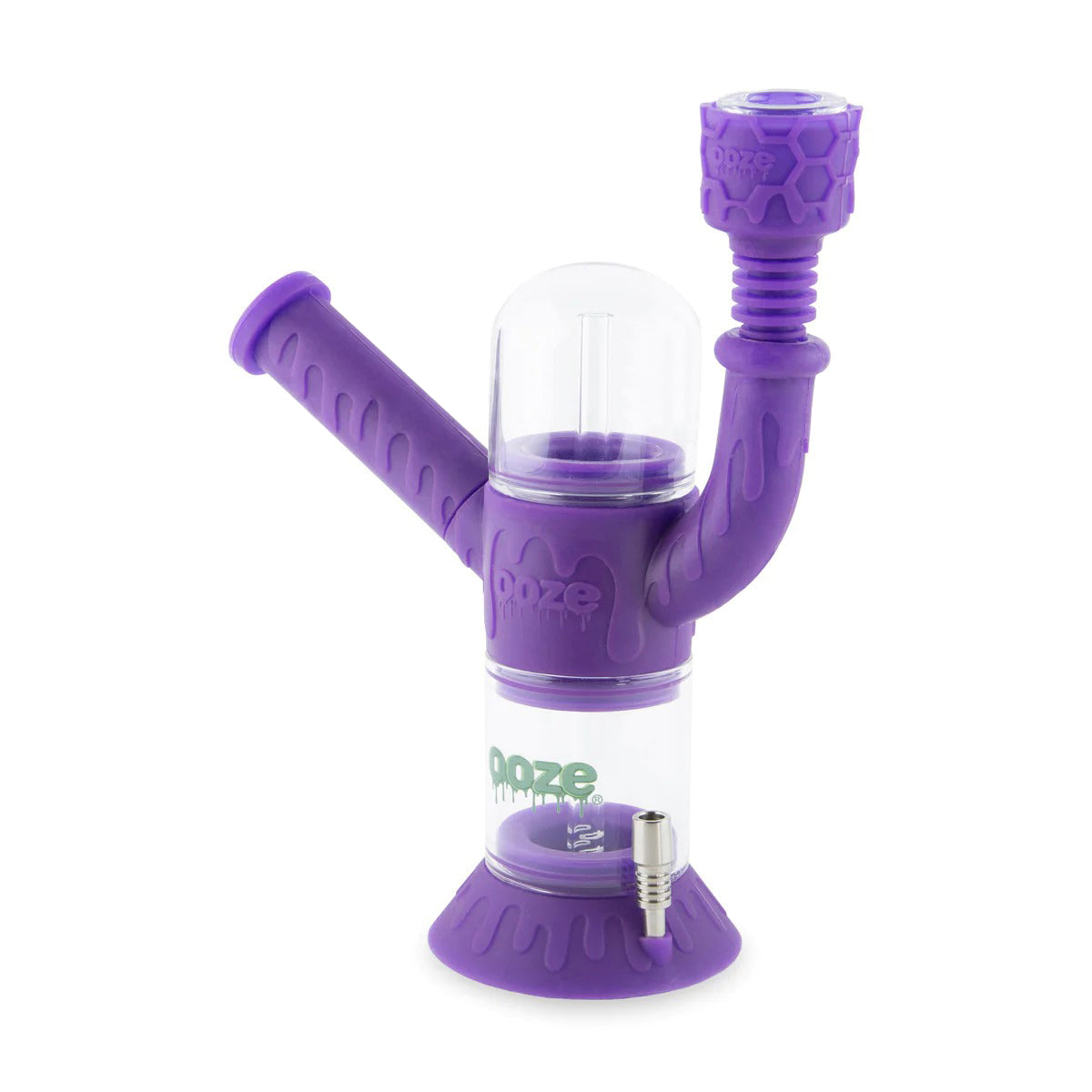 Ooze® | 4-in-1 Cranium Hybrid Silicone Nectar Collector & Water Pipe | Various Colors