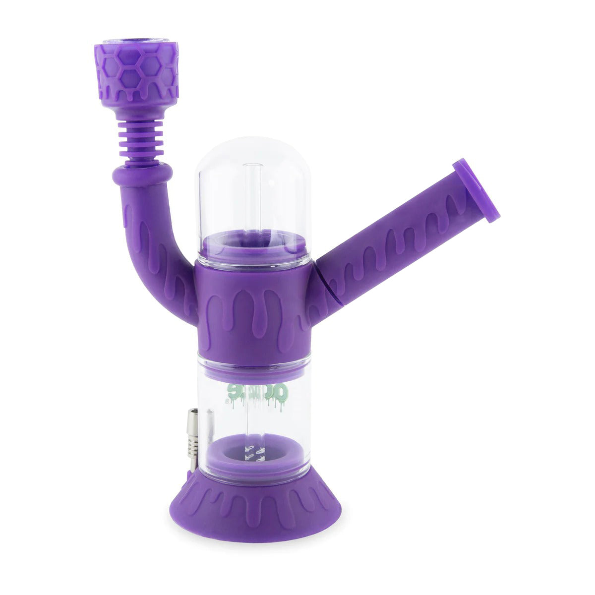 Ooze® | 4-in-1 Cranium Hybrid Silicone Nectar Collector & Water Pipe | Various Colors