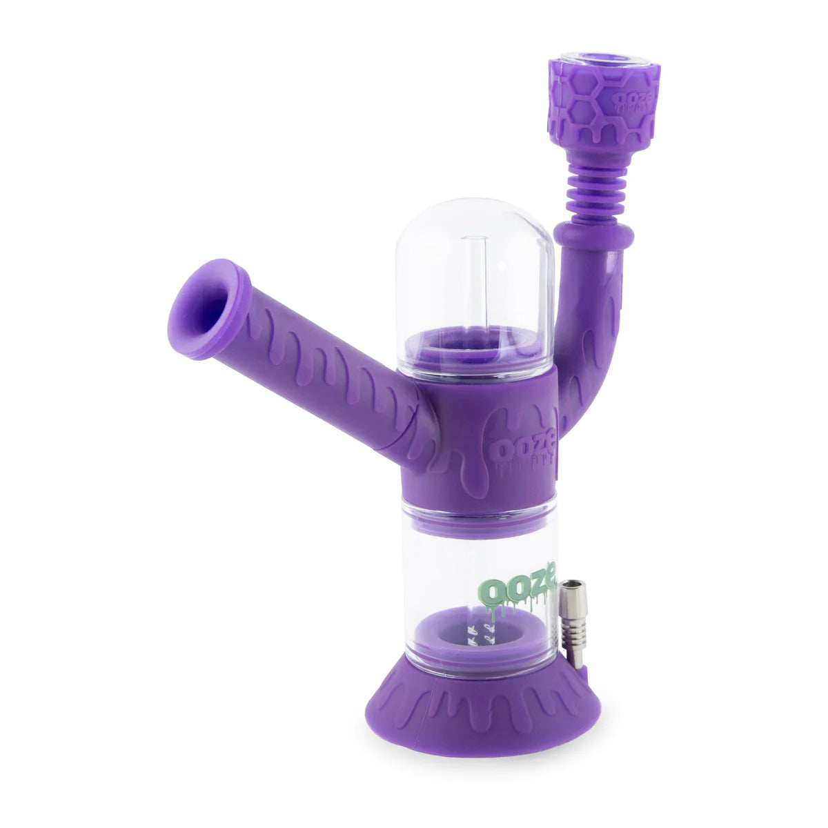 Ooze® | 4-in-1 Cranium Hybrid Silicone Nectar Collector & Water Pipe | Various Colors