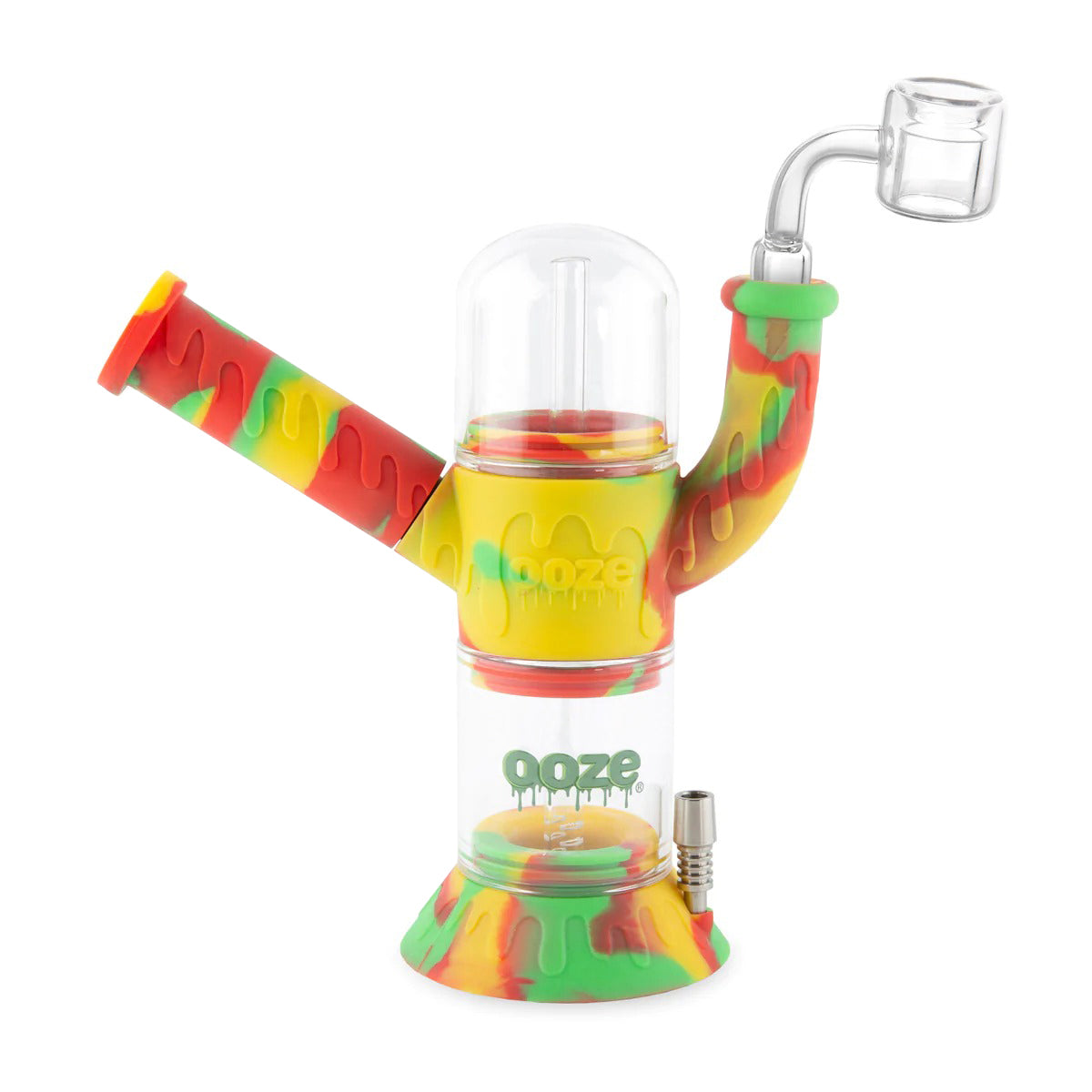 Ooze® | 4-in-1 Cranium Hybrid Silicone Nectar Collector & Water Pipe | Various Colors