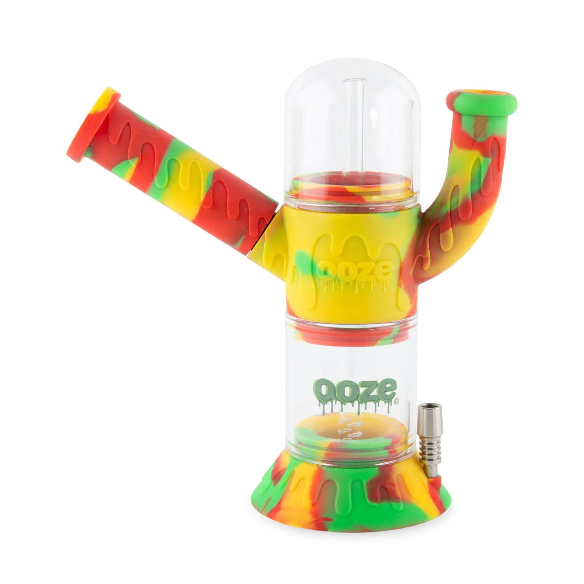 Ooze® | 4-in-1 Cranium Hybrid Silicone Nectar Collector & Water Pipe | Various Colors