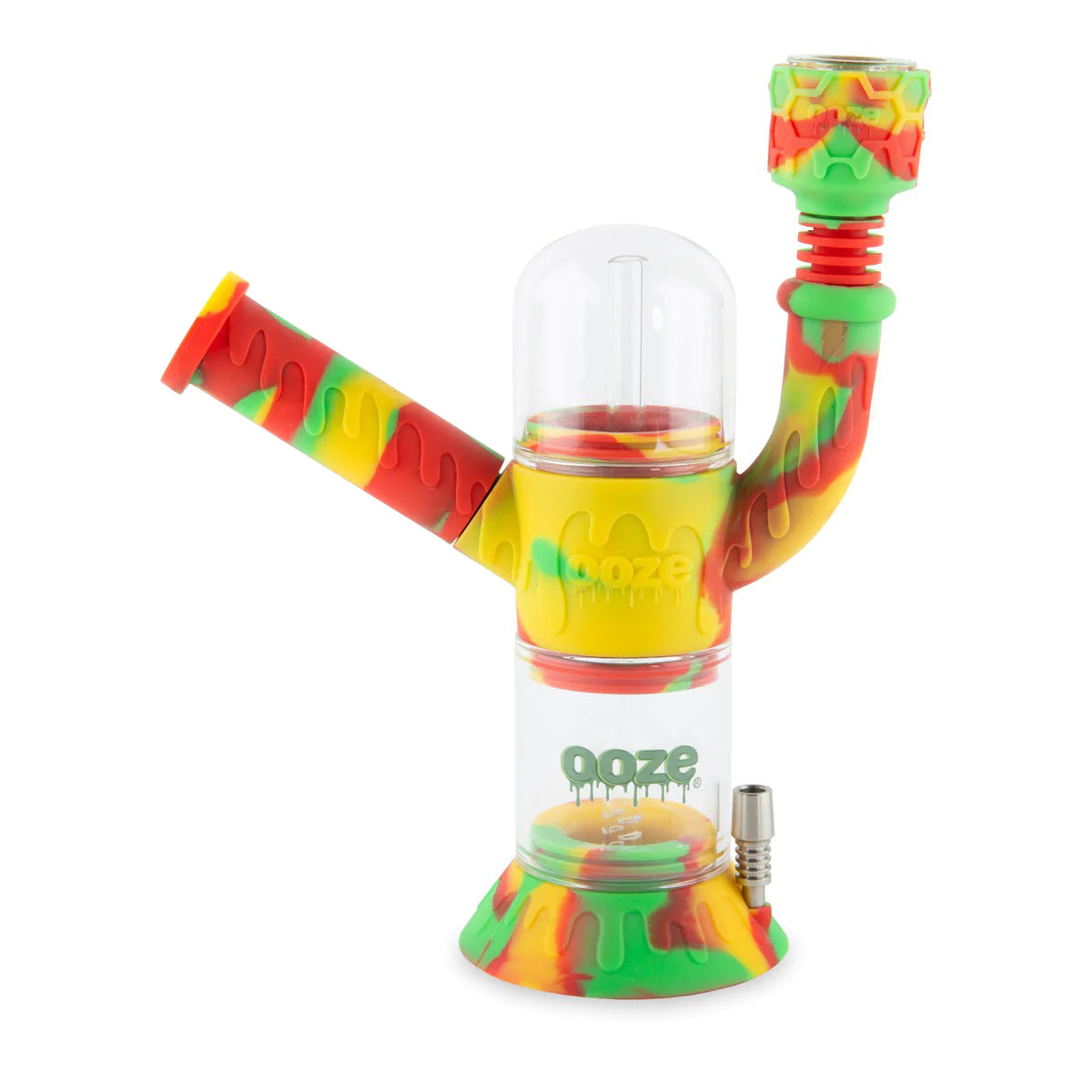 Ooze® | 4-in-1 Cranium Hybrid Silicone Nectar Collector & Water Pipe | Various Colors