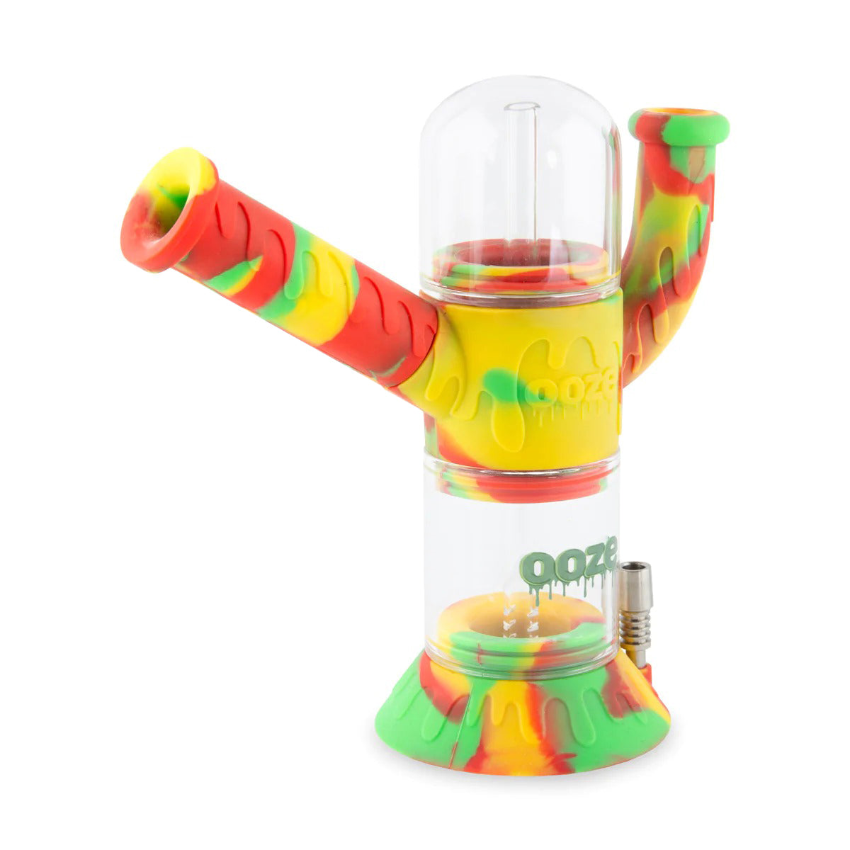 Ooze® | 4-in-1 Cranium Hybrid Silicone Nectar Collector & Water Pipe | Various Colors