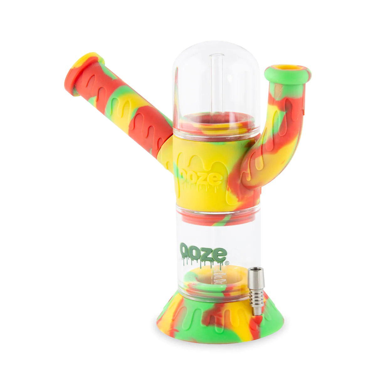 Ooze® | 4-in-1 Cranium Hybrid Silicone Nectar Collector & Water Pipe | Various Colors