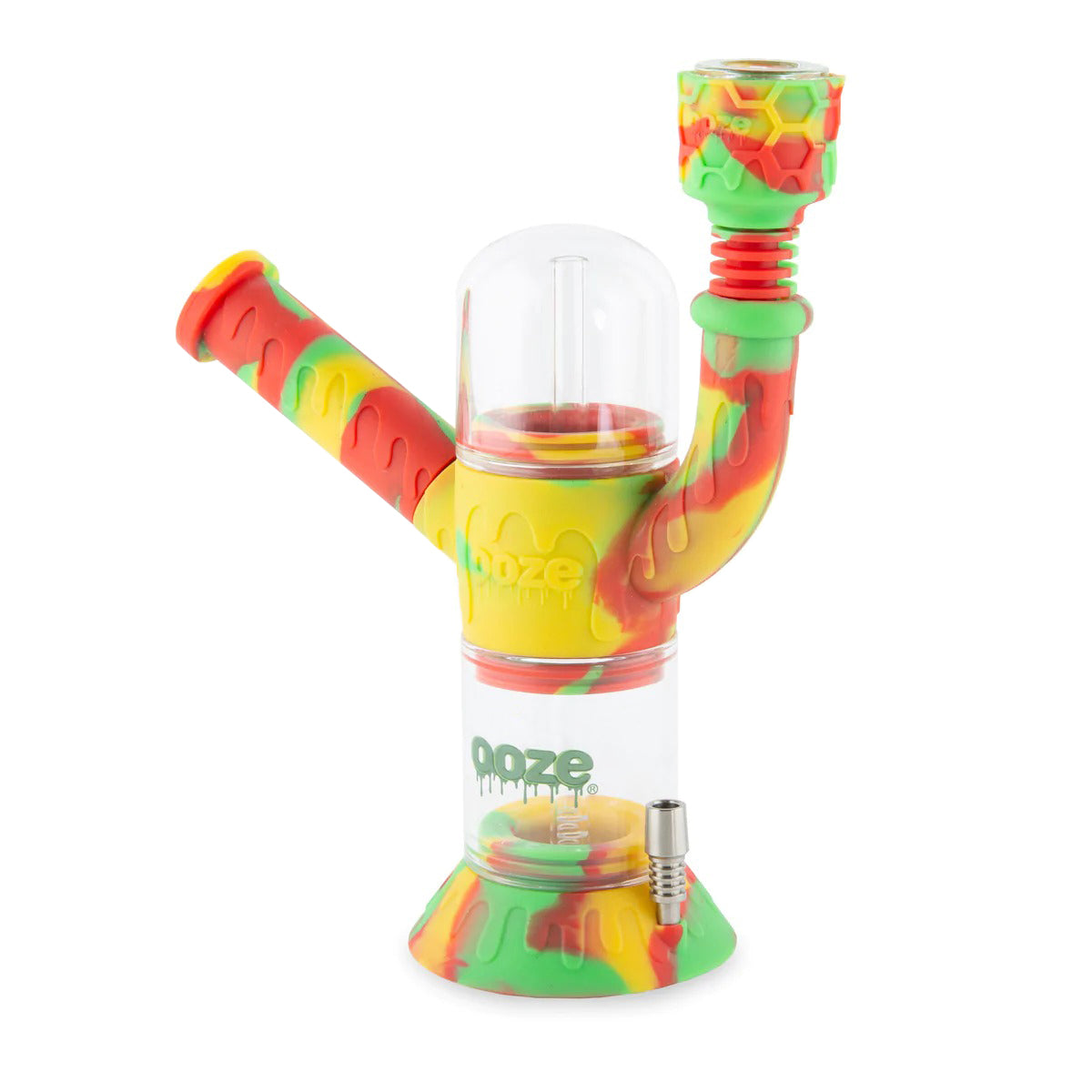 Ooze® | 4-in-1 Cranium Hybrid Silicone Nectar Collector & Water Pipe | Various Colors