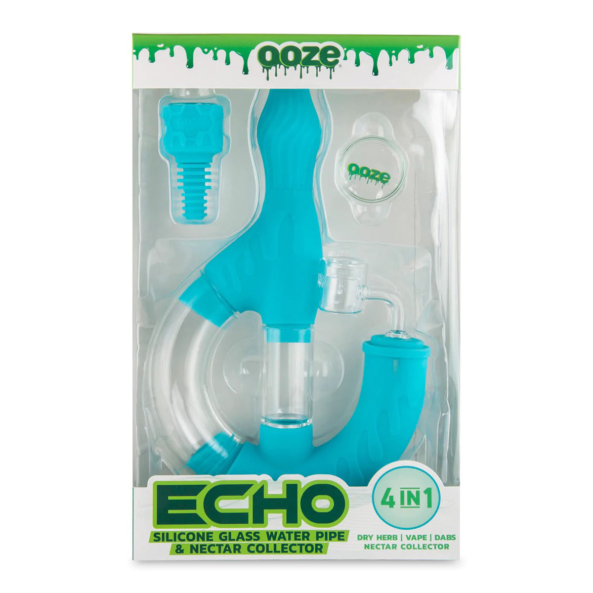 OOZE® | 4-in-1 ECHO Hybrid Silicone Nectar Collector & Water Pipe | Various Colors