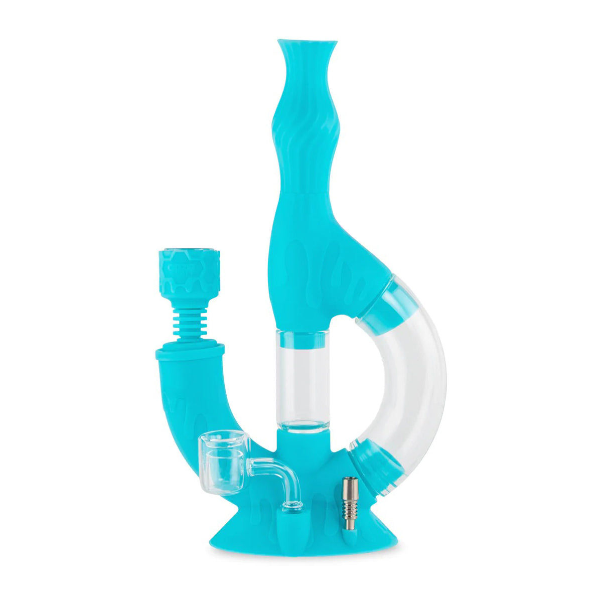 OOZE® | 4-in-1 ECHO Hybrid Silicone Nectar Collector & Water Pipe | Various Colors