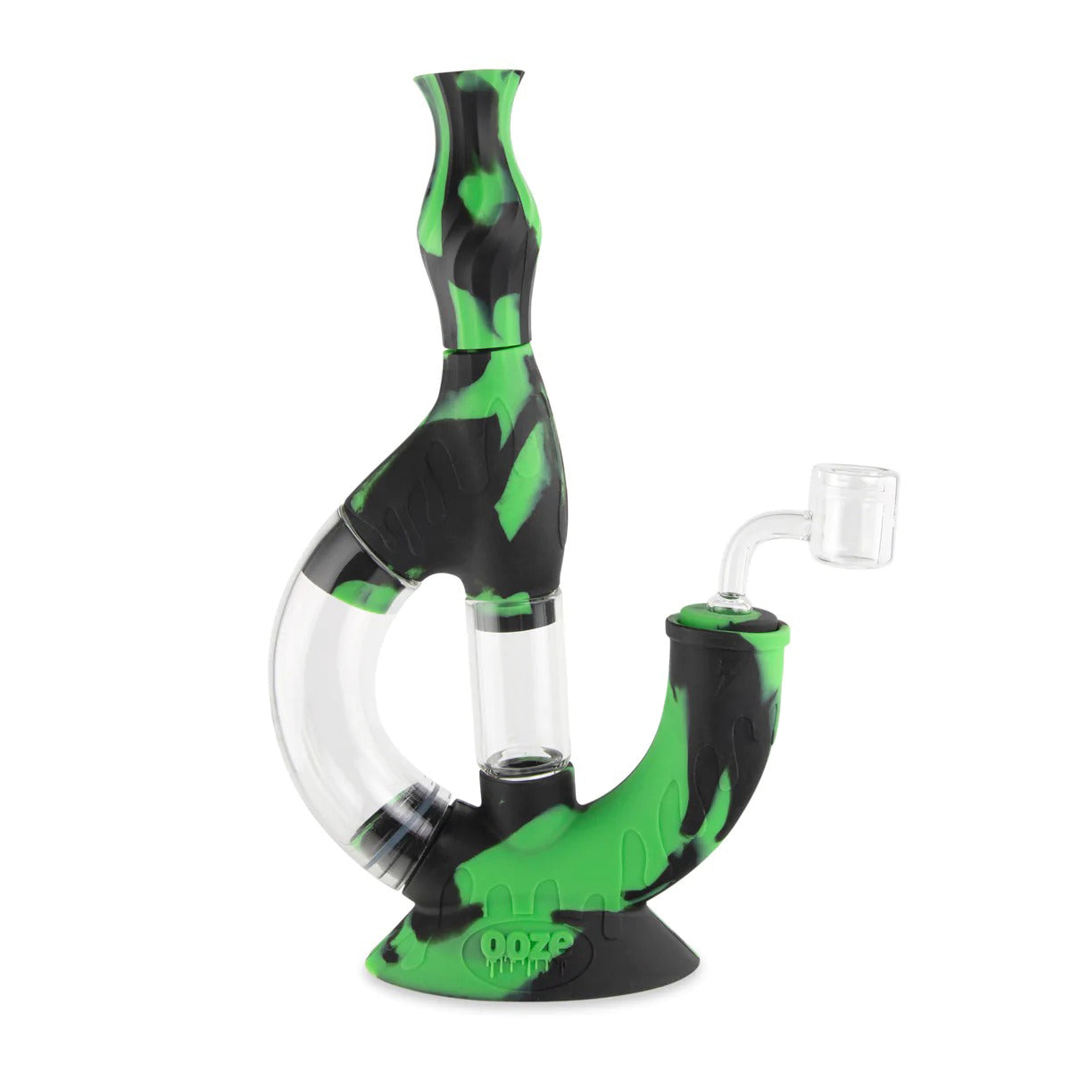 OOZE® | 4-in-1 ECHO Hybrid Silicone Nectar Collector & Water Pipe | Various Colors