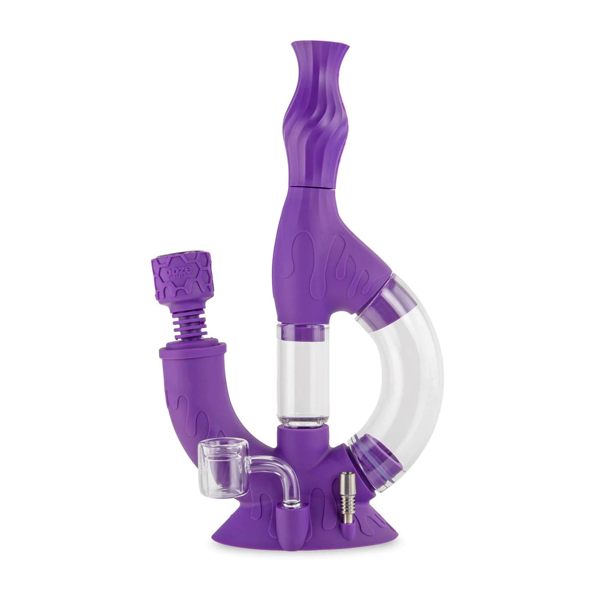 OOZE® | 4-in-1 ECHO Hybrid Silicone Nectar Collector & Water Pipe | Various Colors