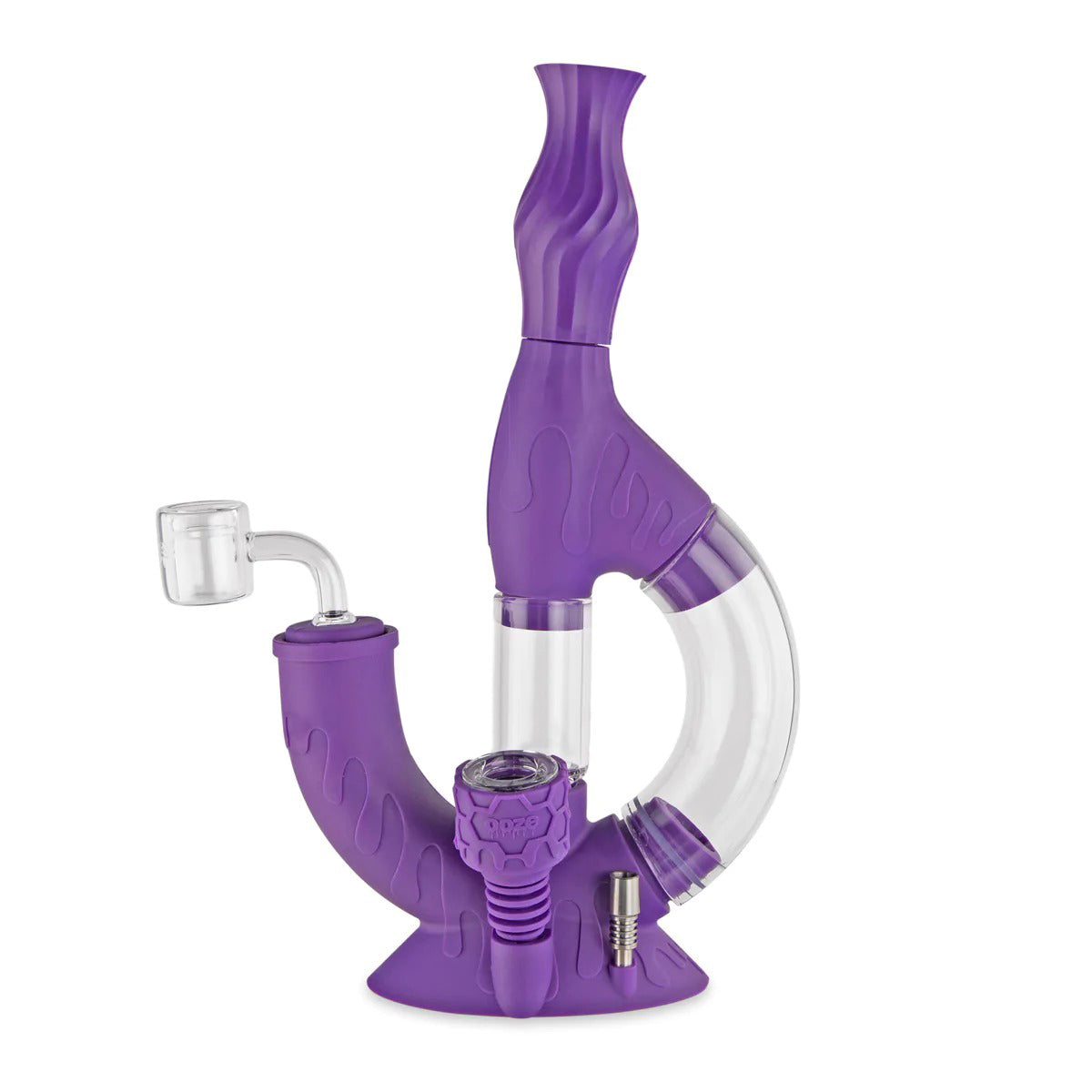 OOZE® | 4-in-1 ECHO Hybrid Silicone Nectar Collector & Water Pipe | Various Colors