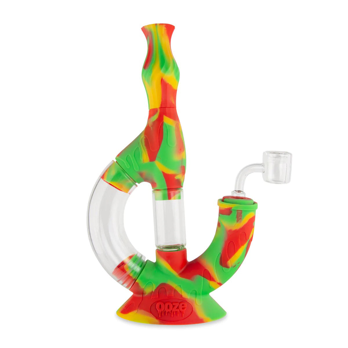 OOZE® | 4-in-1 ECHO Hybrid Silicone Nectar Collector & Water Pipe | Various Colors