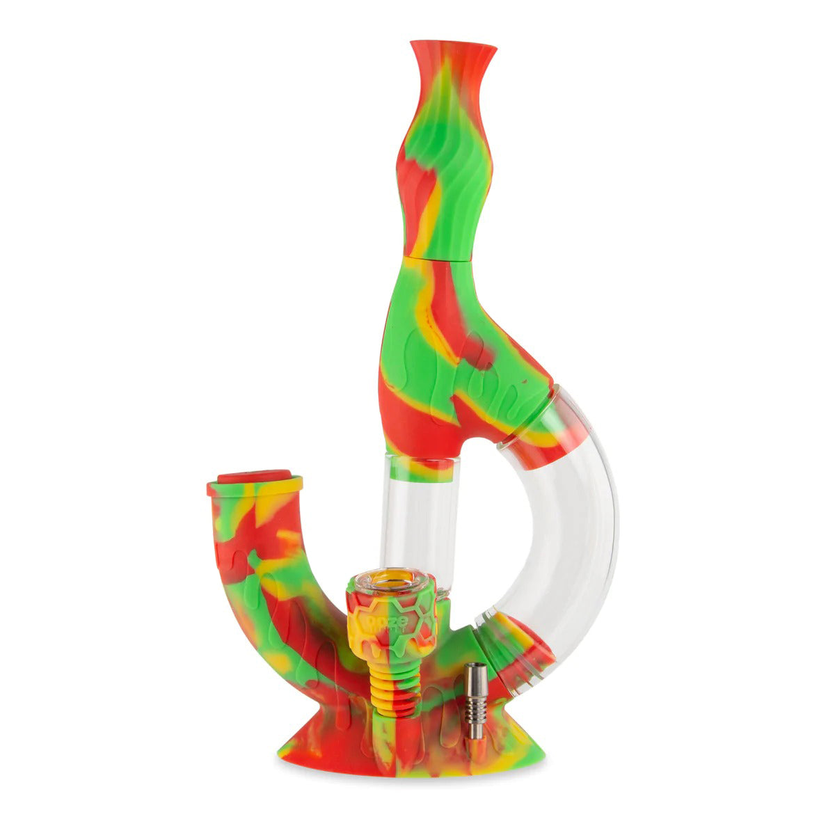 OOZE® | 4-in-1 ECHO Hybrid Silicone Nectar Collector & Water Pipe | Various Colors