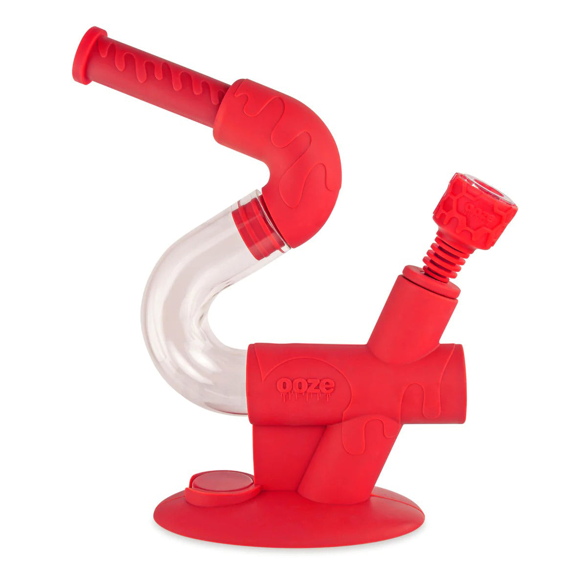 Ooze® | 4-in-1 Swerve Hybrid Silicone Nectar Collector & Water Pipe | Various Colors