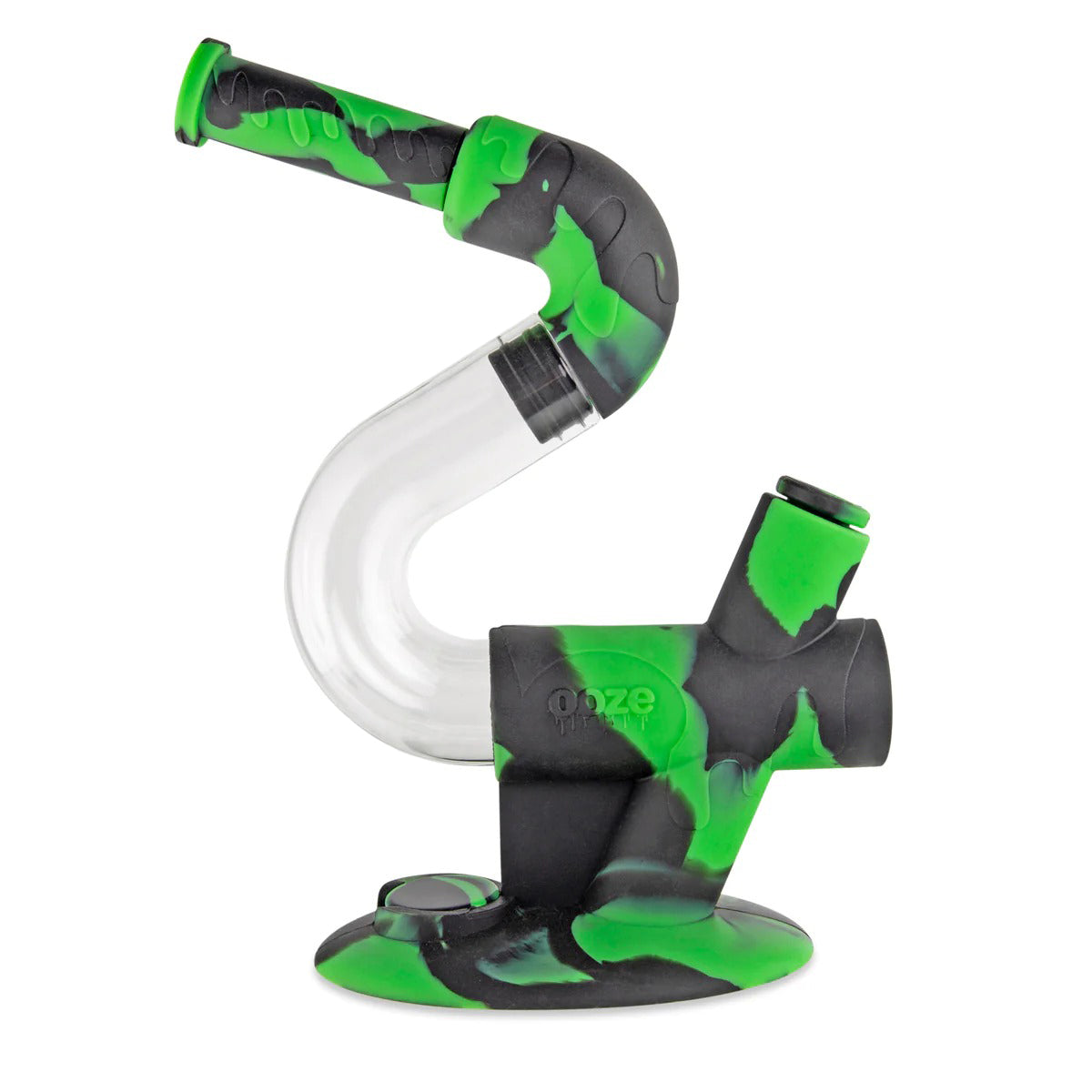 Ooze® | 4-in-1 Swerve Hybrid Silicone Nectar Collector & Water Pipe | Various Colors