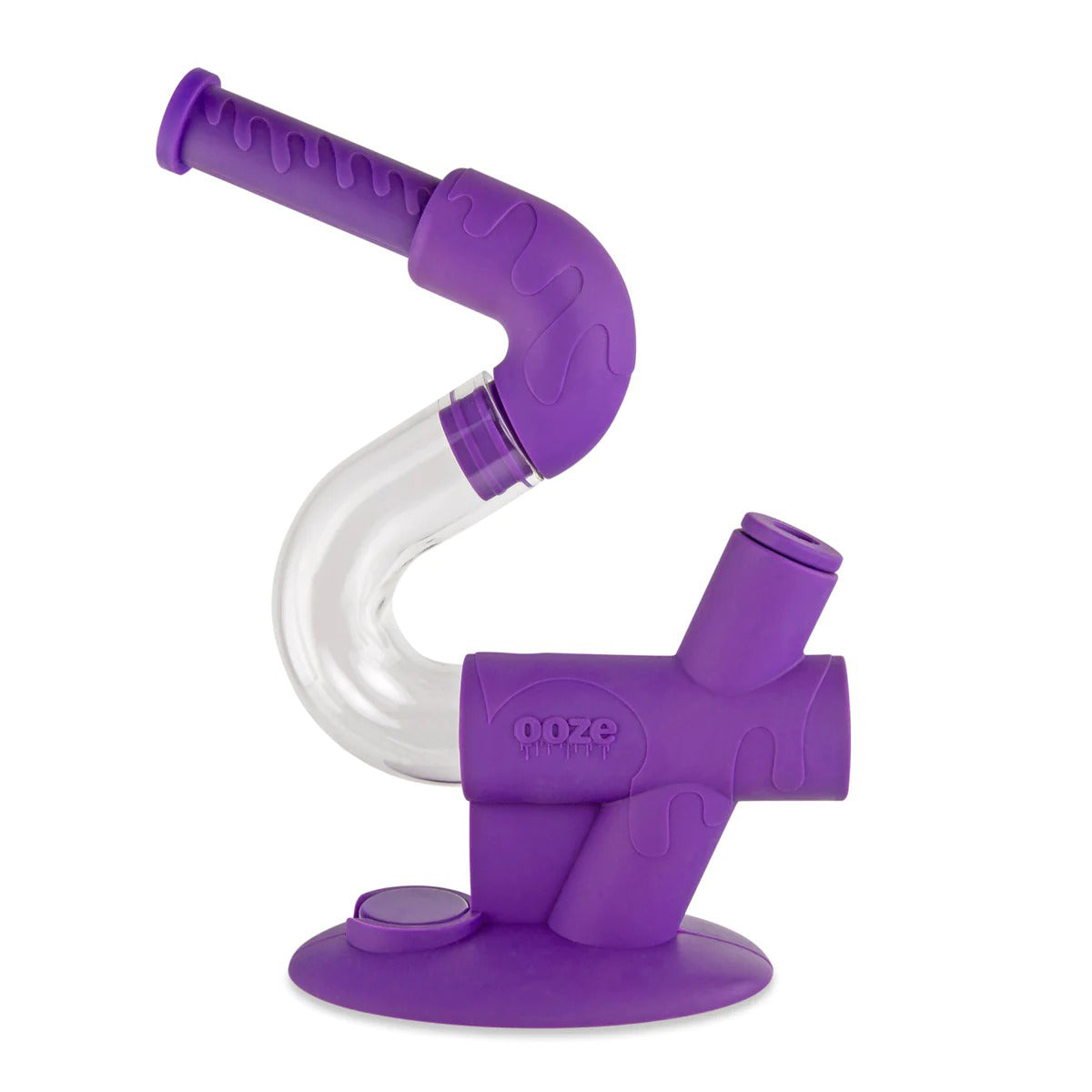 Ooze® | 4-in-1 Swerve Hybrid Silicone Nectar Collector & Water Pipe | Various Colors