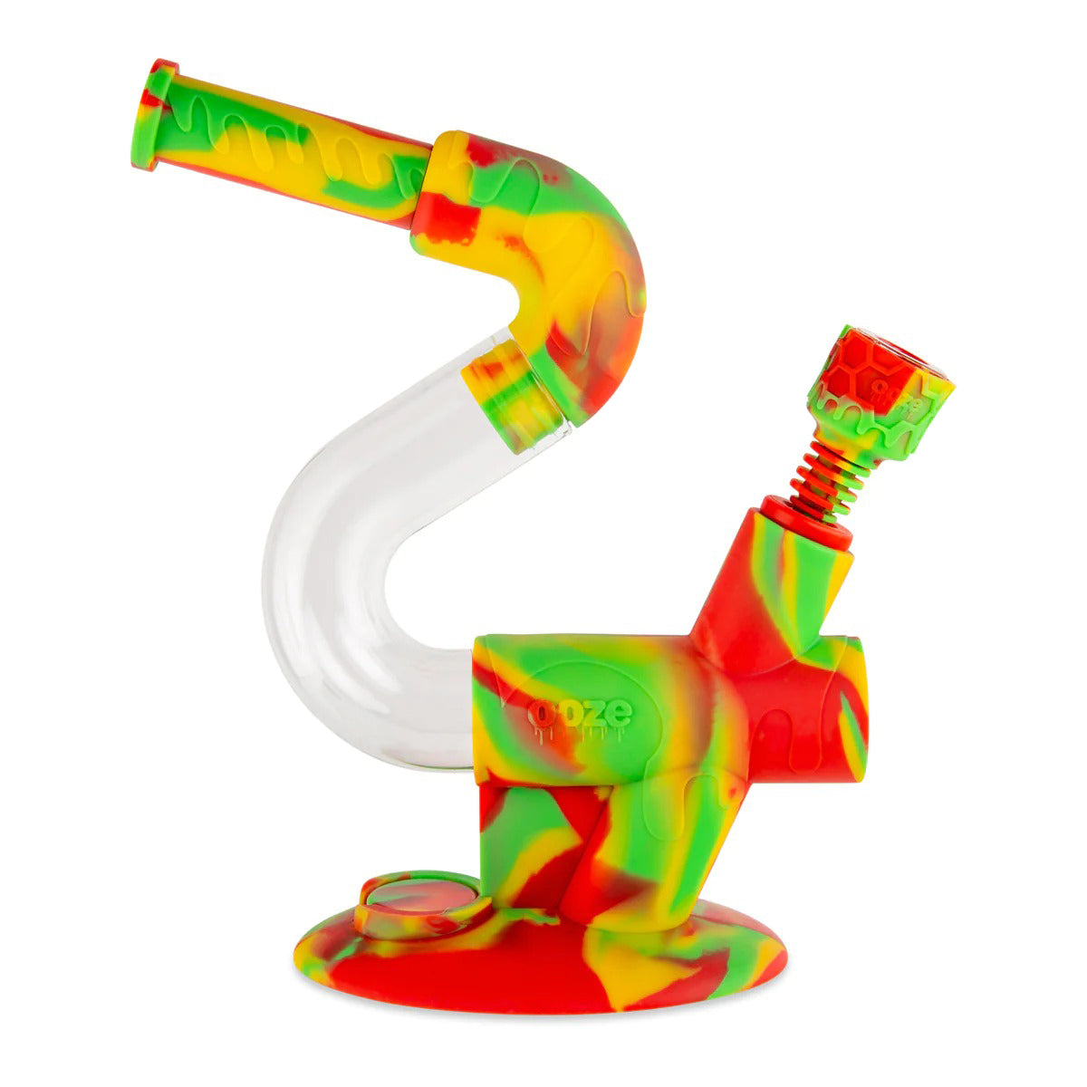 Ooze® | 4-in-1 Swerve Hybrid Silicone Nectar Collector & Water Pipe | Various Colors