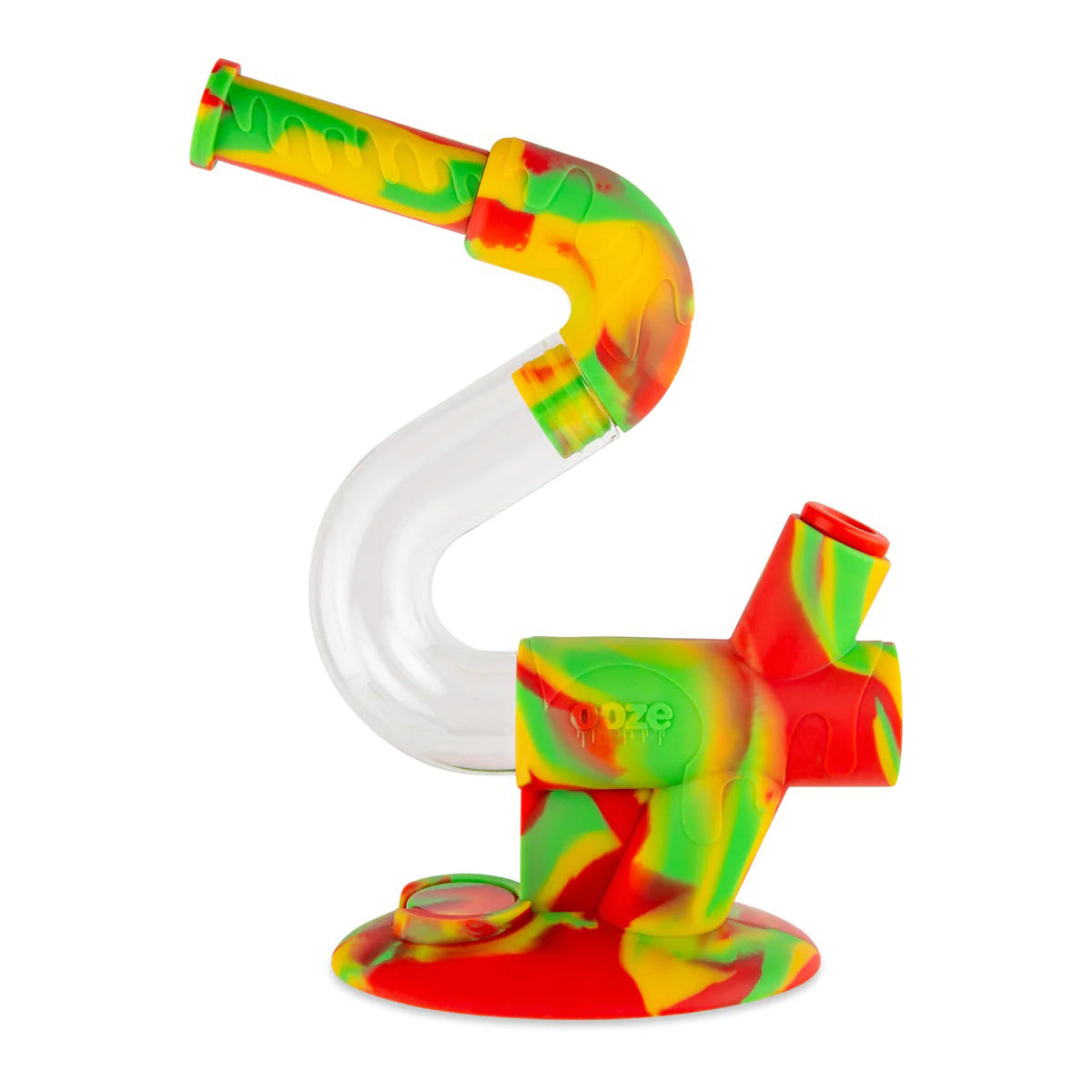 Ooze® | 4-in-1 Swerve Hybrid Silicone Nectar Collector & Water Pipe | Various Colors