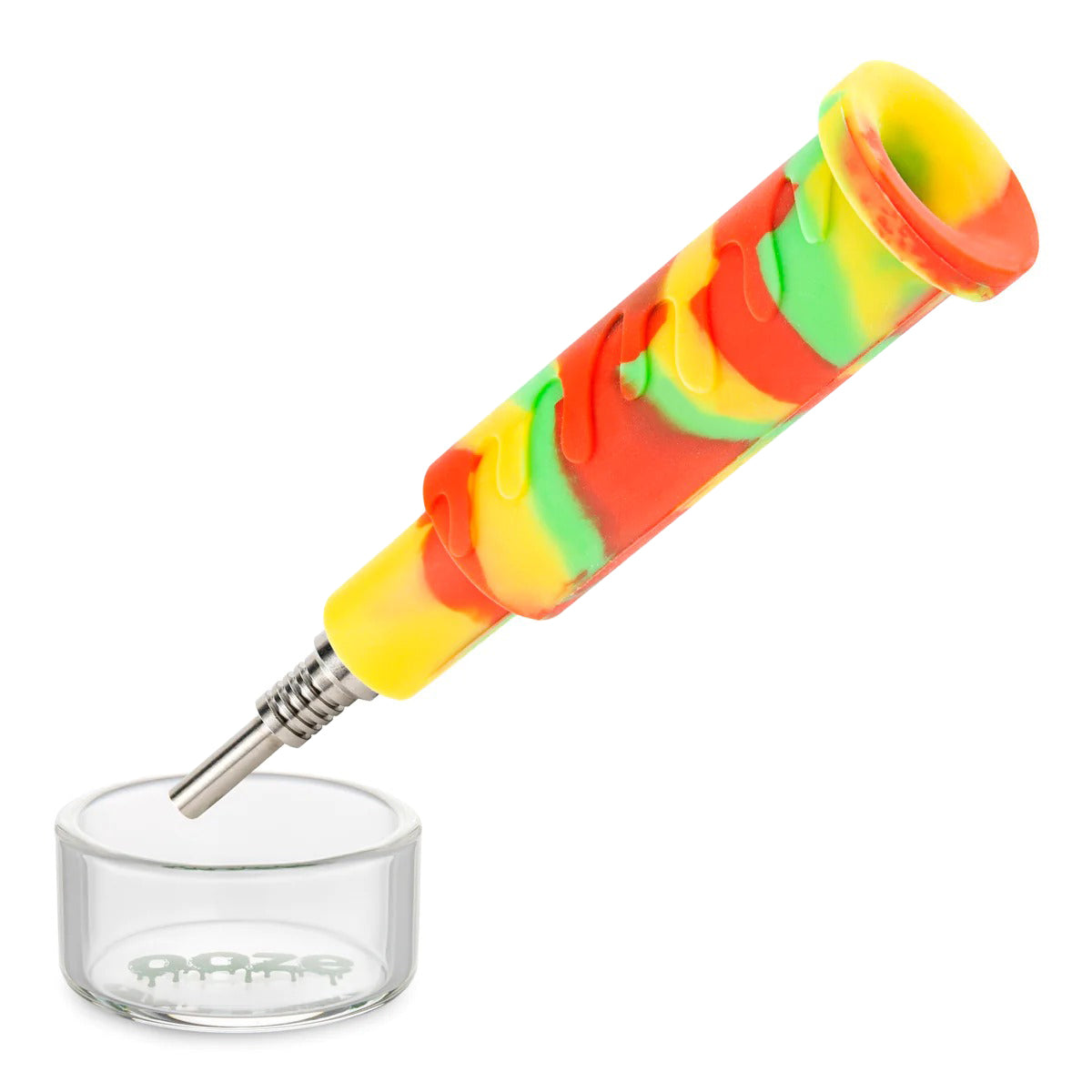 Ooze® | 4-in-1 Swerve Hybrid Silicone Nectar Collector & Water Pipe | Various Colors