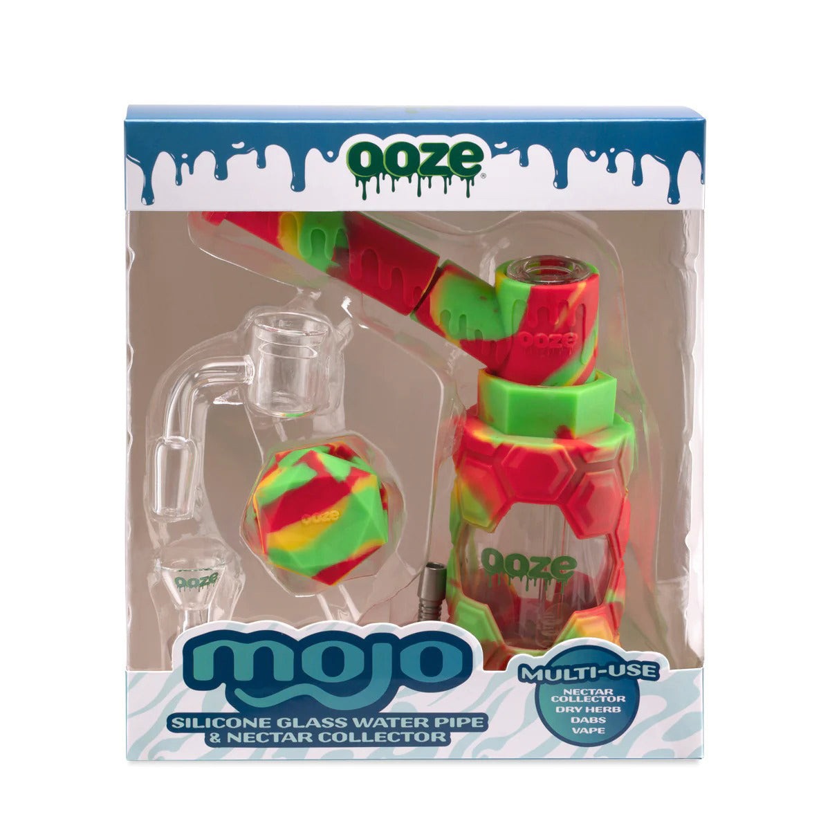 OOZE® | 4-in-1 MOJO Hybrid Silicone Nectar Collector & Water Pipe