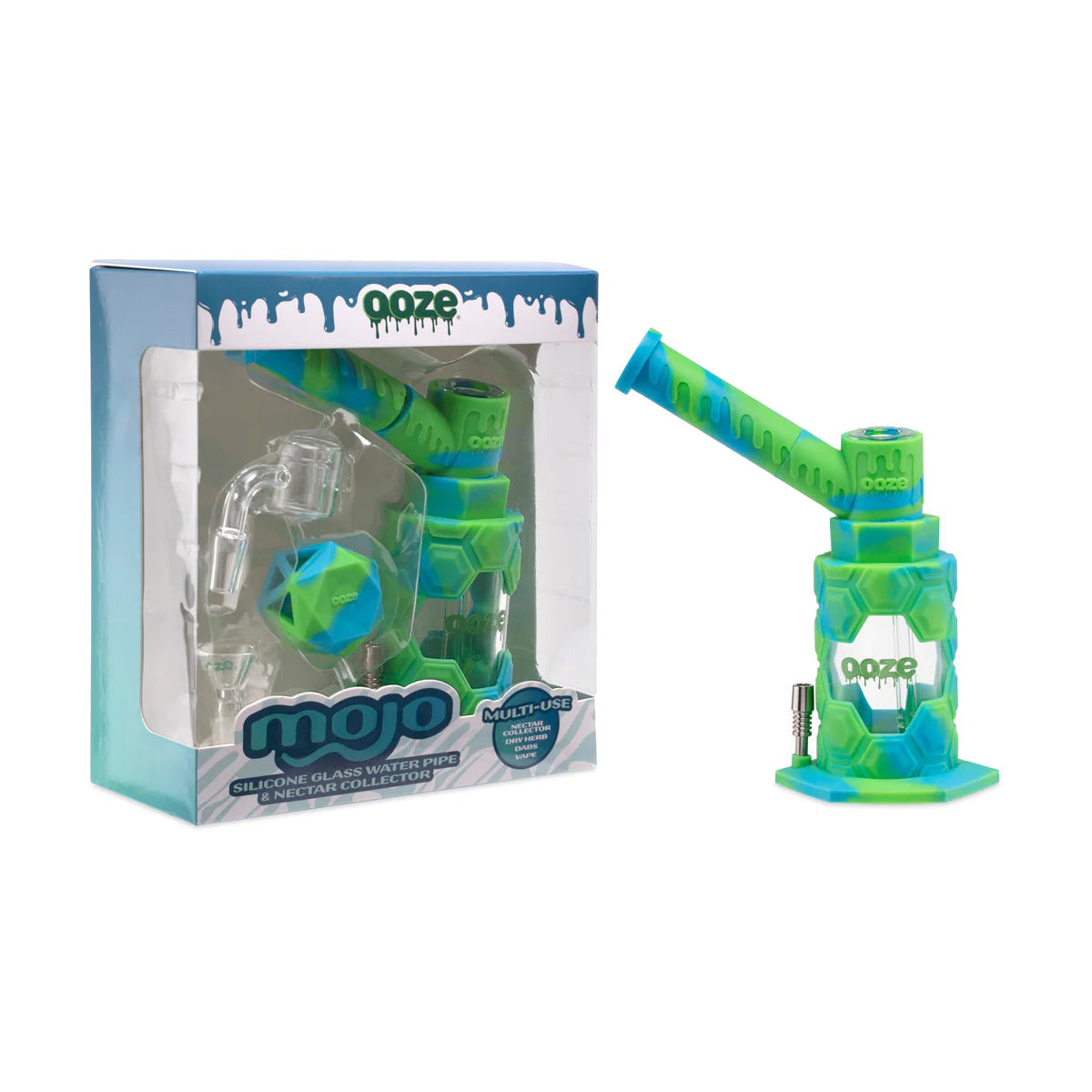 OOZE® | 4-in-1 MOJO Hybrid Silicone Nectar Collector & Water Pipe