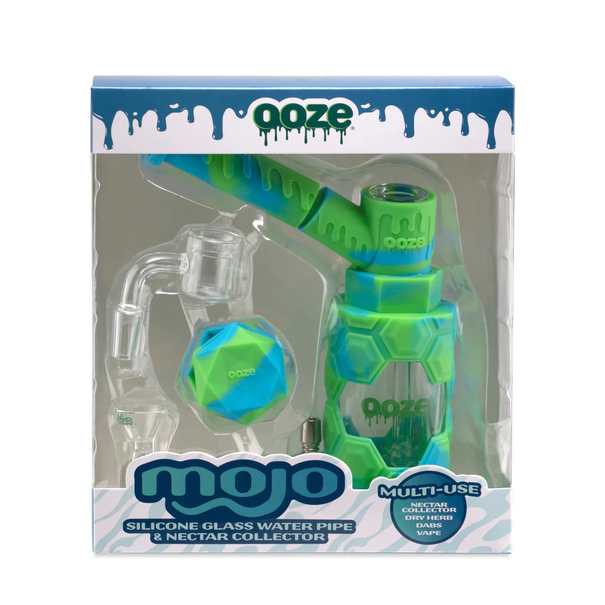 OOZE® | 4-in-1 MOJO Hybrid Silicone Nectar Collector & Water Pipe