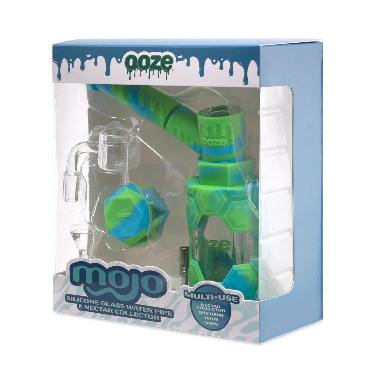 OOZE® | 4-in-1 MOJO Hybrid Silicone Nectar Collector & Water Pipe