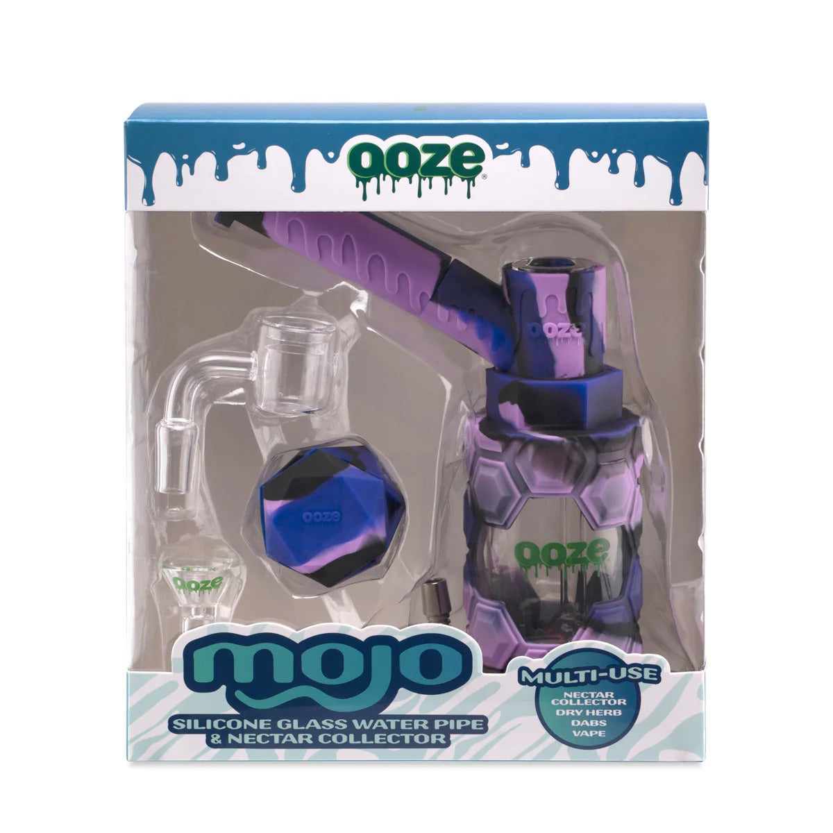 OOZE® | 4-in-1 MOJO Hybrid Silicone Nectar Collector & Water Pipe