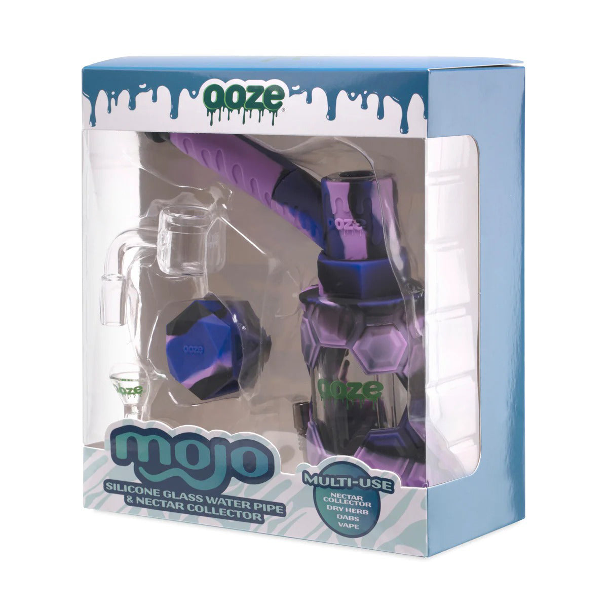 OOZE® | 4-in-1 MOJO Hybrid Silicone Nectar Collector & Water Pipe