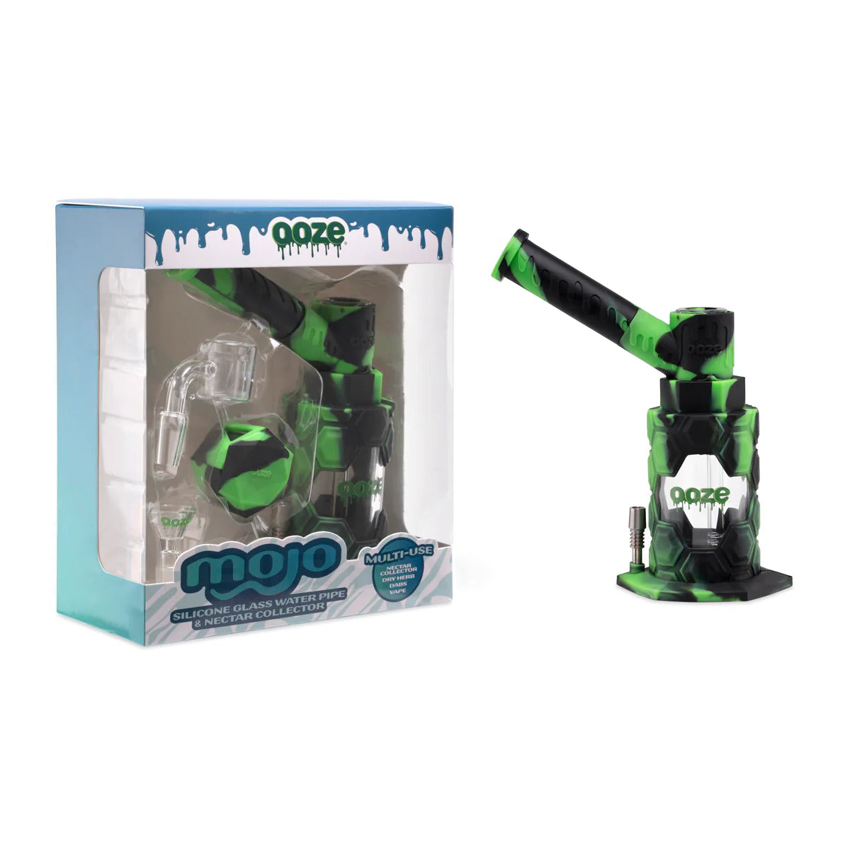 OOZE® | 4-in-1 MOJO Hybrid Silicone Nectar Collector & Water Pipe