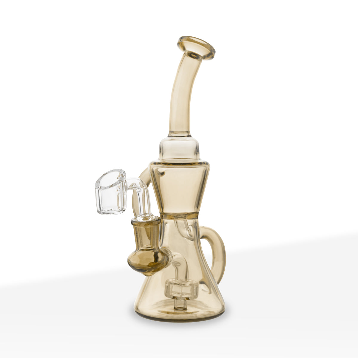 Dab Rig Recycler Hourglass Design 8" Amber