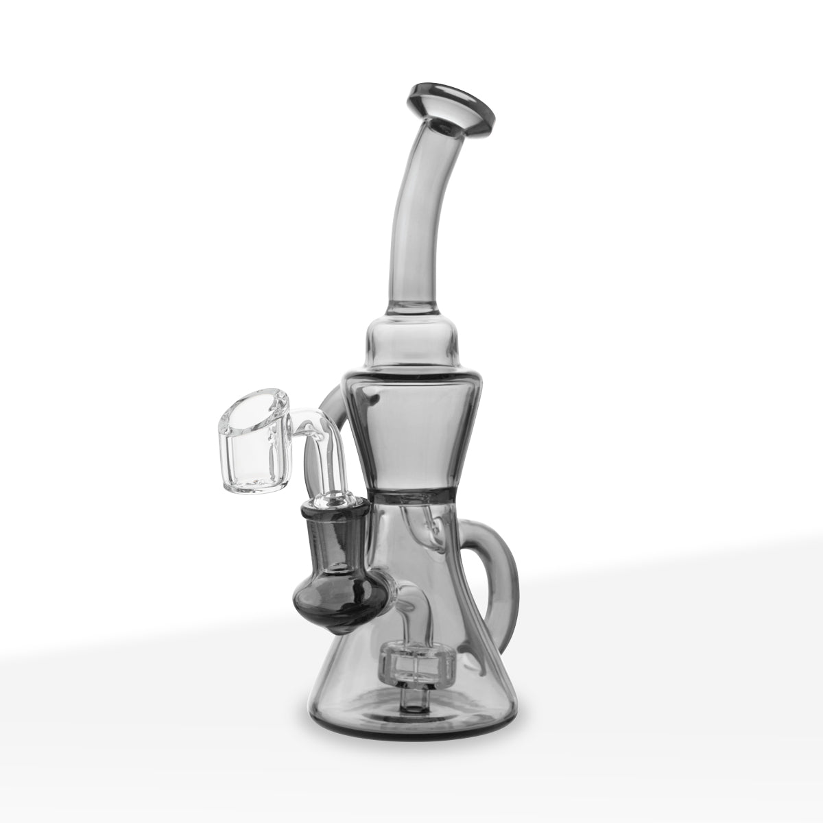 Dab Rig Recycler Hourglass Design 8" Gray