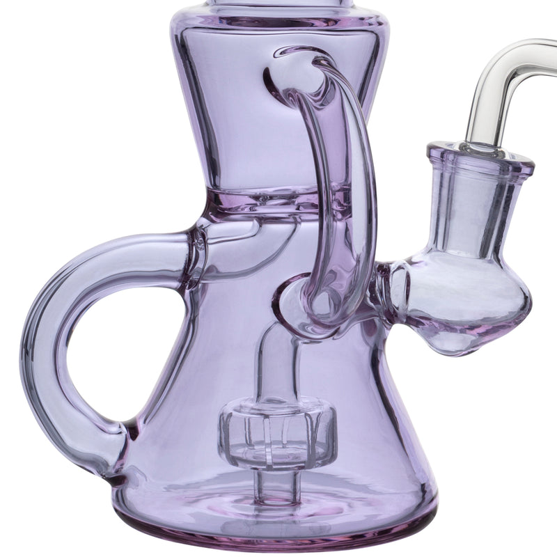 Dab Rig | Recycler Hourglass Design | 8" - Glass - Various Colors