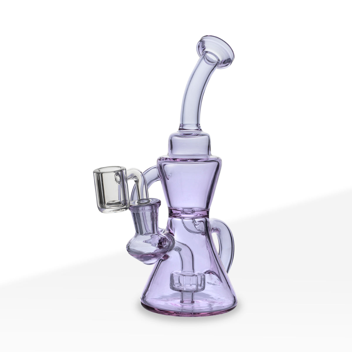 Dab Rig Recycler Hourglass Design 8" Purple