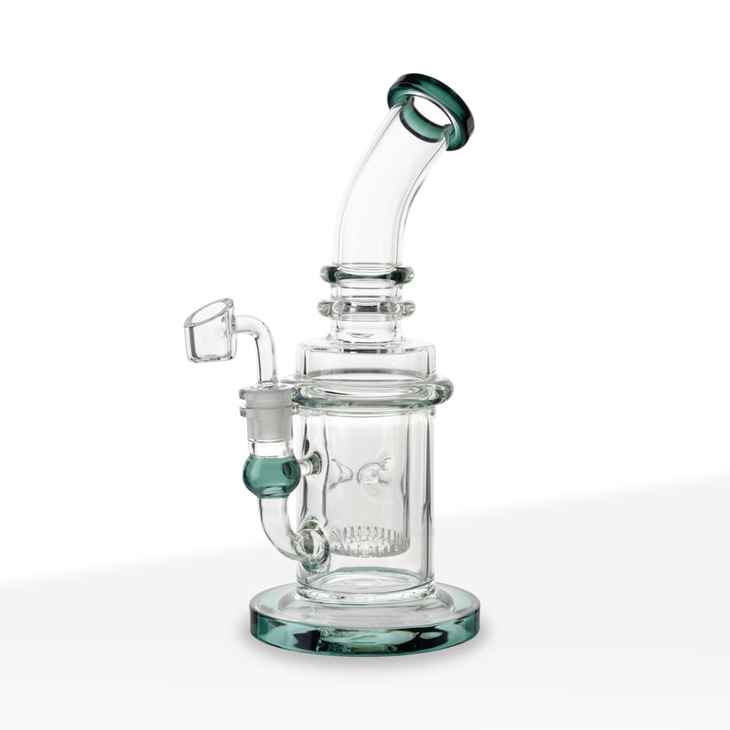 Dab Rig | Color Trim Rig | 18" - Glass - Forest Green