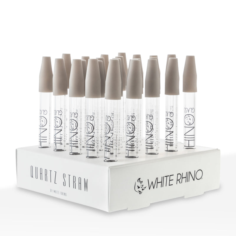 White Rhino | Quartz Dab Straw | 25 Count