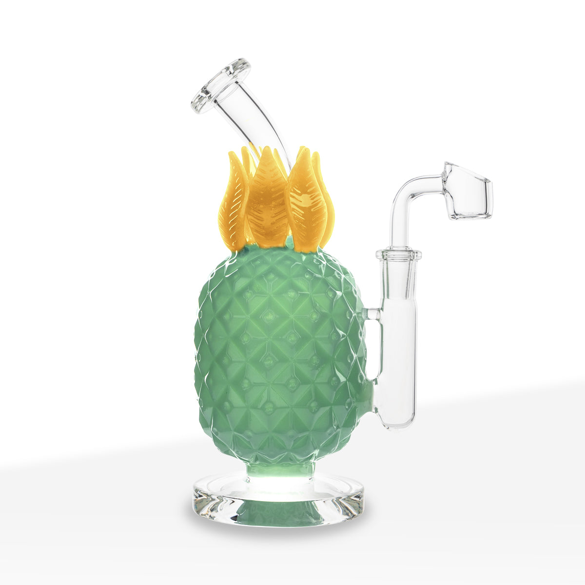 Novelty | Pineapple Dab Rig | 8" - Glass - Various Colors