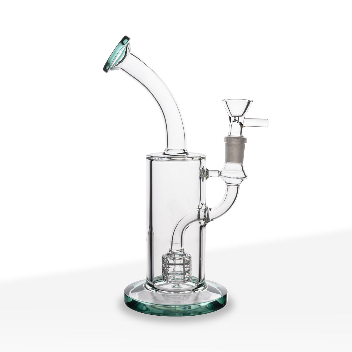 Dab Rig | Matrix Percolator | 9" - Glass - Teal - Various Colors Biohazard Inc