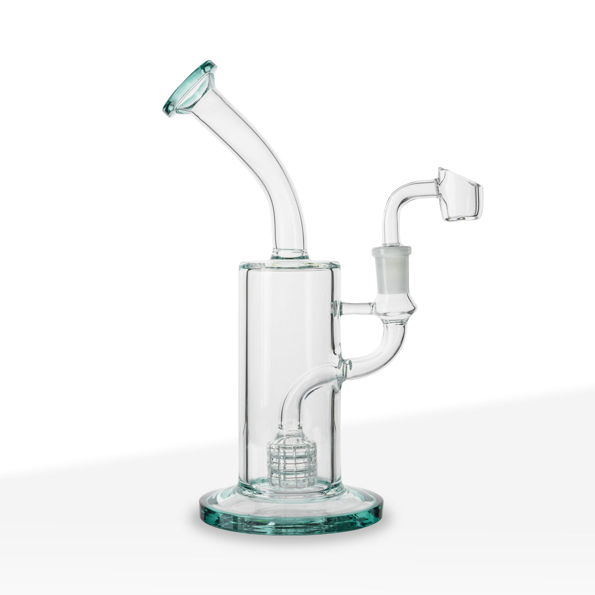 Dab Rig | Matrix Percolator | 9" - Glass - Various Colors - Biohazard Inc - Teal
