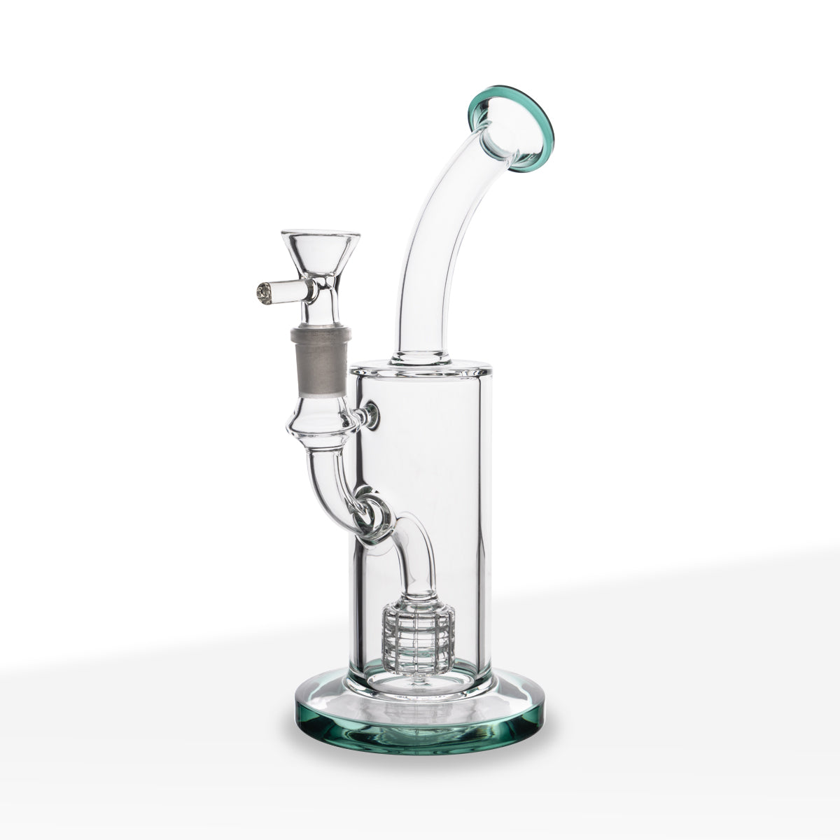 Dab Rig | Matrix Percolator | 9" - Glass - Teal - Various Colors Biohazard Inc