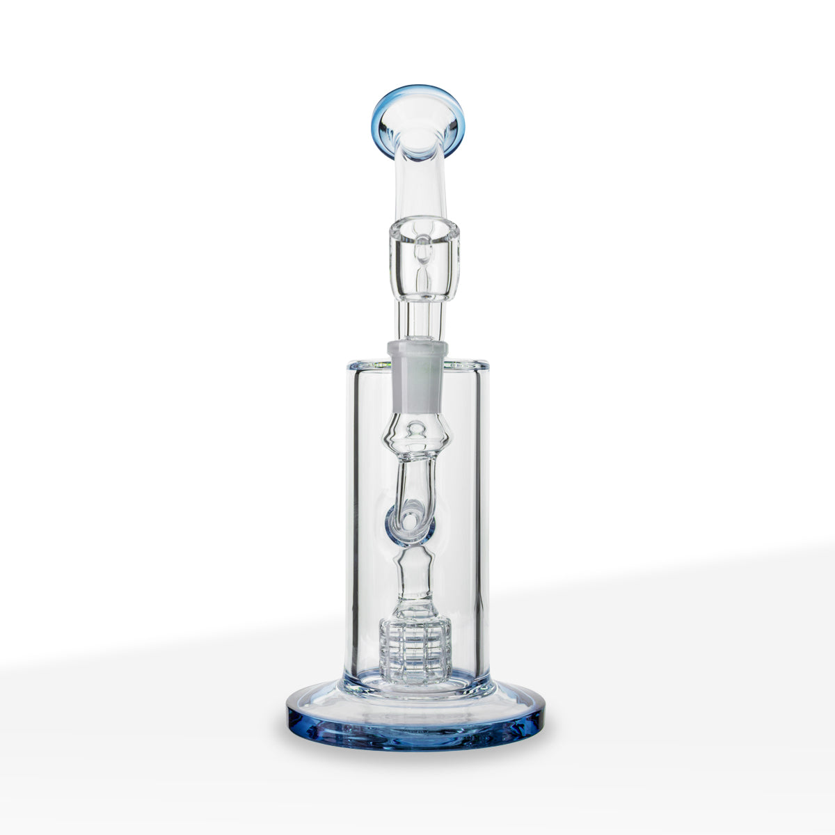 Dab Rig | Matrix Percolator | 9" - Glass - Various Colors - Biohazard Inc - Blue