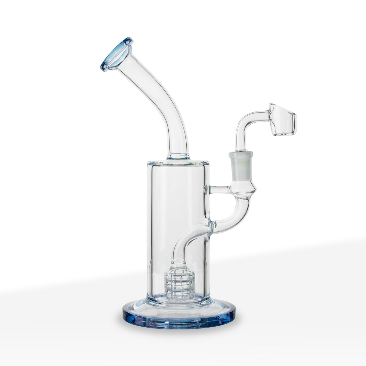 Dab Rig | Matrix Percolator | 9" - Glass - Various Colors - Biohazard Inc - Blue