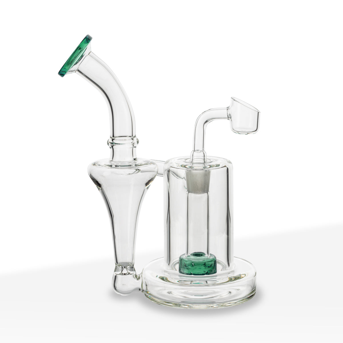 Dab Rig | Color Trim Rig w/ Color Showerhead Perc | 7.5" - Glass - Assorted Colors - Biohazard Inc