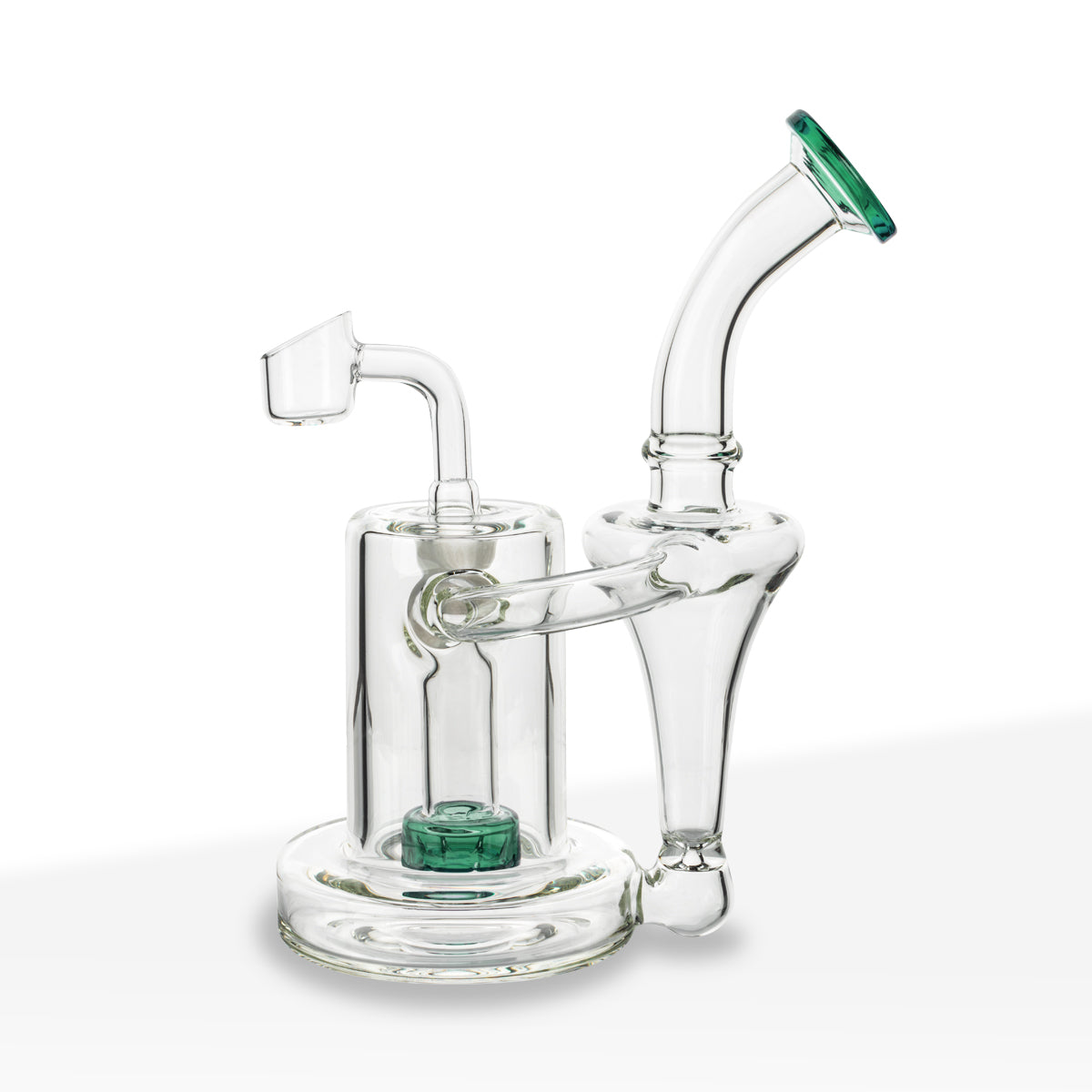 Dab Rig | Color Trim Rig w/ Color Showerhead Perc | 7.5" - Glass - Assorted Colors - Biohazard Inc