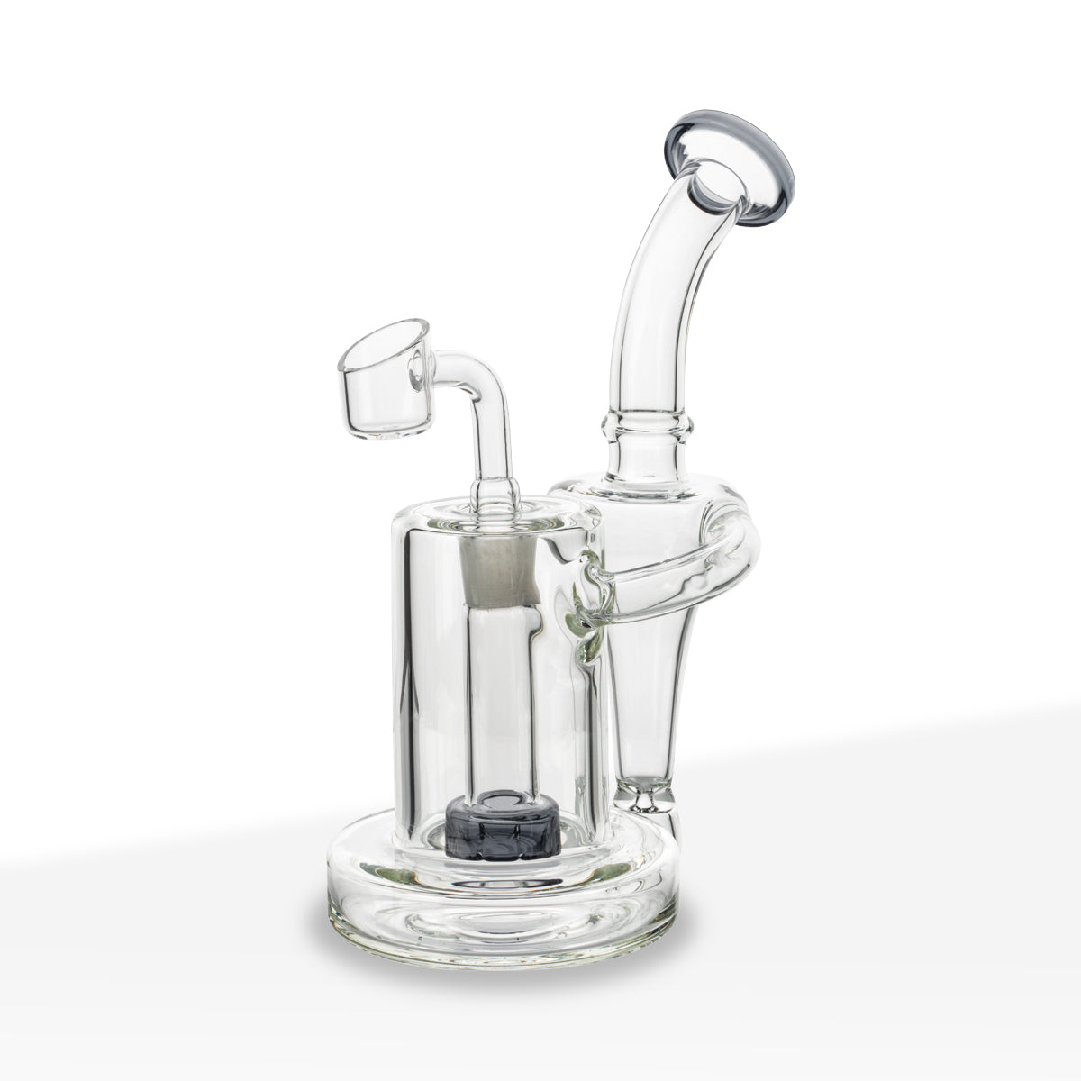 Dab Rig | Color Trim Rig w/ Color Showerhead Perc | 7.5" - Glass - Assorted Colors - Biohazard Inc